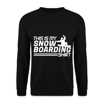 Snowboarding Snowboarder Snowboarden Snowboard - Unisex Sweatshirt - black - Front - Alina (178cm) & Michal (187cm)