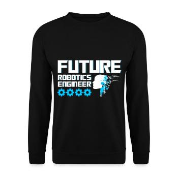 Roboter Robotik Ingenieur Kostüm Roboter - Unisex Pullover - Schwarz - Vorne - Alina (178cm) & Michal (187cm)