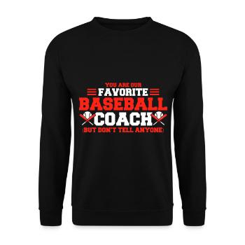 Sports Players Baseball Coaches Cadeau - Sweat-shirt Unisexe - noir - Devant - Alina (178cm) & Michal (187cm)