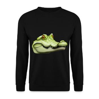 Tête de crocodile magnifiquement dessinée - Sweat-shirt Unisexe - noir - Devant - Alina (178cm) & Michal (187cm)