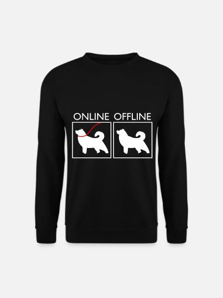Isländischer Spitz Hunde Islandhund - Unisex Pullover - Schwarz