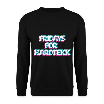 Hardtekk Tekk Clubbing Techno Musique Easttekk - Sweat-shirt Unisexe - noir - Devant - Alina (178cm) & Michal (187cm)