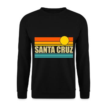 California Surfing Santa Cruz - Unisex Sweatshirt - black - Front - Alina (178cm) & Michal (187cm)