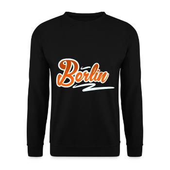 Berlin - Unisex Sweatshirt - black - Front - Alina (178cm) & Michal (187cm)