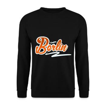 Berlin - Unisex Sweatshirt - black - Front - Alina (178cm) & Michal (187cm)