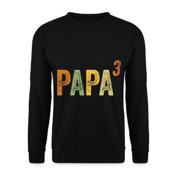 Dad High Three - 3 Kids Triples Father's Day - Unisex Sweatshirt - black - Front - Alina (178cm) & Michal (187cm)