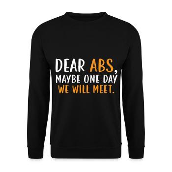 Lieber Abs Vielleicht werden wir uns eines Tages t - Unisex Pullover - Schwarz - Vorne - Alina (178cm) & Michal (187cm)