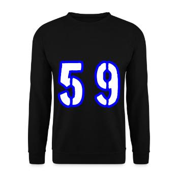 59 Number Symbol - Unisex Sweatshirt - black - Front - Alina (178cm) & Michal (187cm)