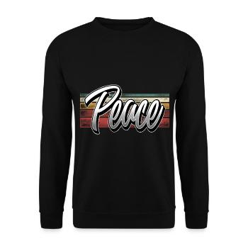 Peace - Unisex Pullover - Schwarz - Vorne - Alina (178cm) & Michal (187cm)
