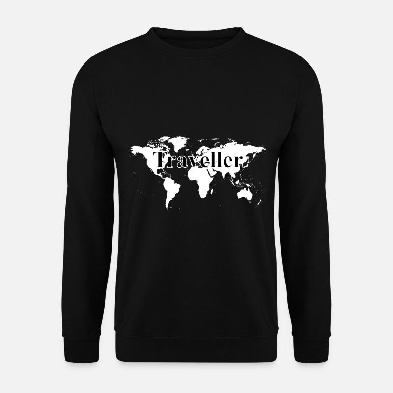 Traveller Worldmap Gift - Sweat-shirt Unisexe - noir