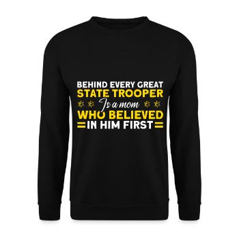 Mother Police Officer Police Service Policeman - Unisex Sweatshirt - black - Front - Alina (178cm) & Michal (187cm)