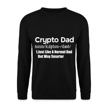 Crypto Dad Like A Normal Dad Bitcoin Coin Miner - Unisex Pullover - Schwarz - Vorne - Alina (178cm) & Michal (187cm)