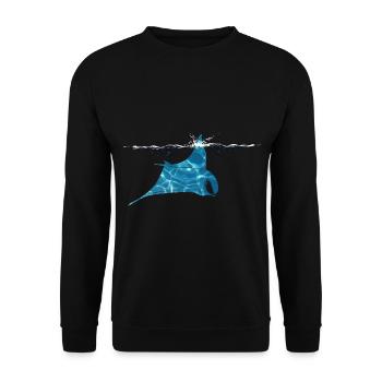 Mantarochen Niedlicher - Unisex Pullover - Schwarz - Vorne - Alina (178cm) & Michal (187cm)