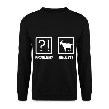 Ziege Ziegenbauer Bauernhof Landwirt Bauer Ziegen - Unisex Pullover - Schwarz - Vorne - Alina (178cm) & Michal (187cm)