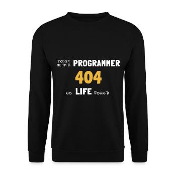IT Informatik Informatiker Computerarbeit Geschenk - Unisex Pullover - Schwarz - Vorne - Alina (178cm) & Michal (187cm)