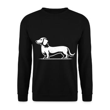 Teckel Teckel Silhouette Chien - Sweat-shirt Unisexe - noir - Devant - Alina (178cm) & Michal (187cm)