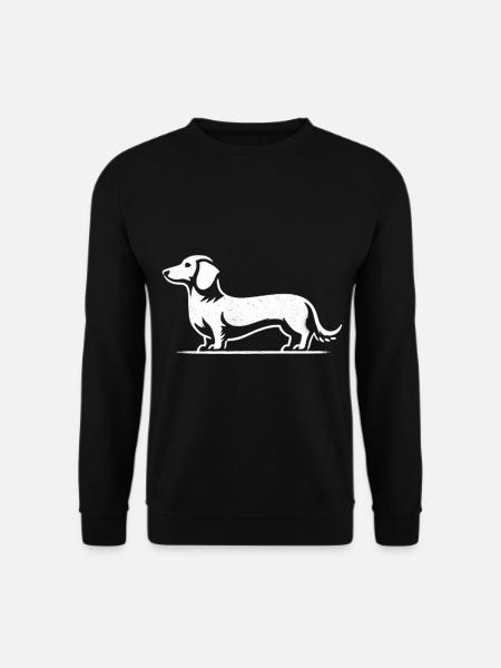 Dackel Teckel Silhouette Hund - Unisex Pullover - Schwarz