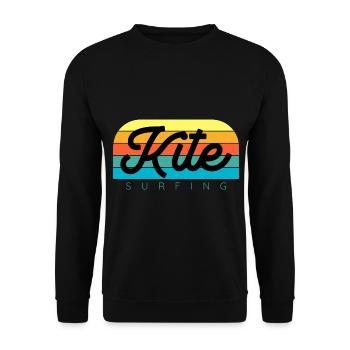 Kitesurfing Kitesurf Kitesurfer Kiteboard - Unisex Sweatshirt - black - Front - Alina (178cm) & Michal (187cm)