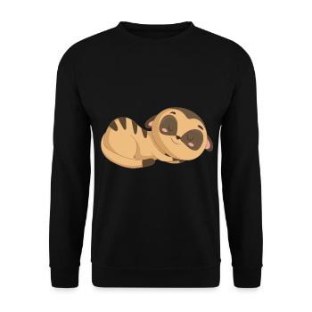 meerkat - Unisex Sweatshirt - black - Front - Alina (178cm) & Michal (187cm)
