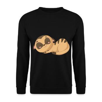 Pretty meerkat - Unisex Sweatshirt - black - Front - Alina (178cm) & Michal (187cm)