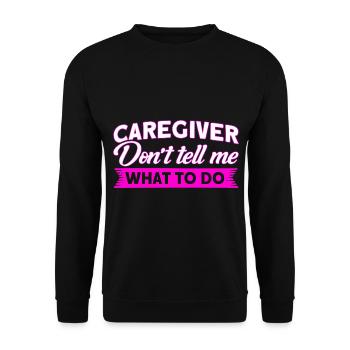 Health Assistance Home Nursing Nurse - Unisex Sweatshirt - black - Front - Alina (178cm) & Michal (187cm)