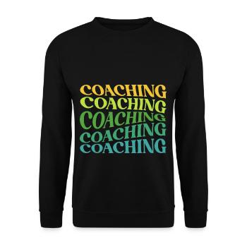 Coaching Coach Mentor Trainer Mindset Influencer - Unisex Sweatshirt - black - Front - Alina (178cm) & Michal (187cm)