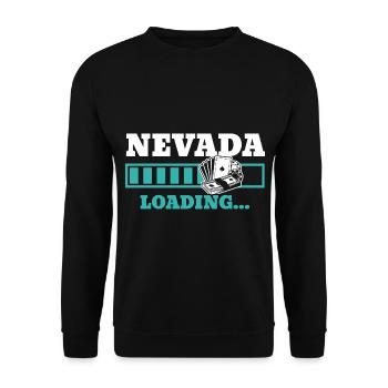 Nevada Laden USA Staat Amerika Reisen Nevadan - Unisex Pullover - Schwarz - Vorne - Alina (178cm) & Michal (187cm)