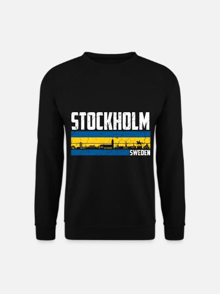 Stockholm Schweden Skyline Schwedisch Stadt - Unisex Pullover - Schwarz