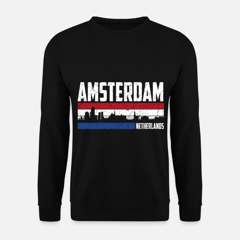 Amsterdam Niederlande - Unisex Pullover - Schwarz