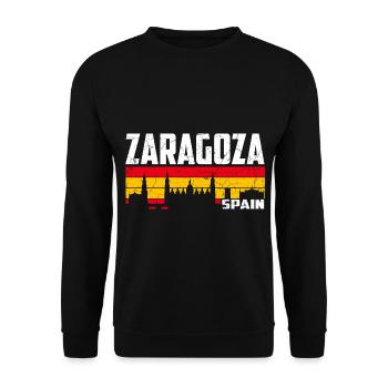 Saragosse Espagne - Sweat-shirt Unisexe - noir - Devant - Alina (178cm) & Michal (187cm)