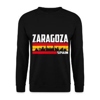 Saragosse Espagne - Sweat-shirt Unisexe - noir - Devant - Alina (178cm) & Michal (187cm)