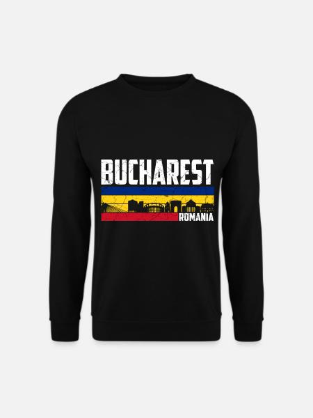 Bukarest Rumänien Stadt Rumänisch - Unisex Pullover - Schwarz
