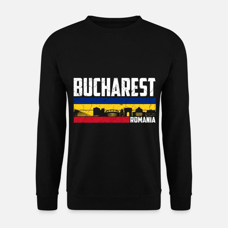 Bukarest Rumänien Stadt Rumänisch - Unisex Pullover - Schwarz