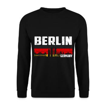 Berlin City Home Germany - Unisex Sweatshirt - black - Front - Alina (178cm) & Michal (187cm)
