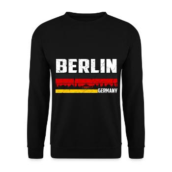 Berlin City Home Germany - Unisex Sweatshirt - black - Front - Alina (178cm) & Michal (187cm)