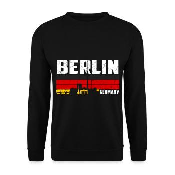 Berlin City Home Germany - Unisex Sweatshirt - black - Front - Alina (178cm) & Michal (187cm)