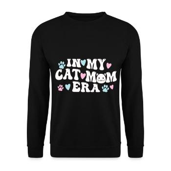 In my cat mother era for cat mommies - Unisex Sweatshirt - black - Front - Alina (178cm) & Michal (187cm)