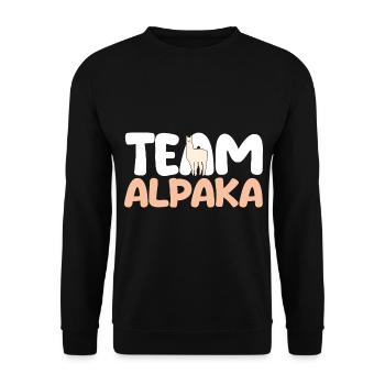Alpaka - Unisex Pullover - Schwarz - Vorne - Alina (178cm) & Michal (187cm)
