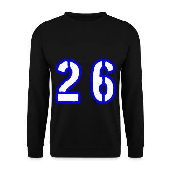26 Zahl Symbol - Unisex Pullover - Schwarz - Vorne - Alina (178cm) & Michal (187cm)