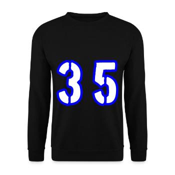 35 Number Symbol - Unisex Sweatshirt - black - Front - Alina (178cm) & Michal (187cm)