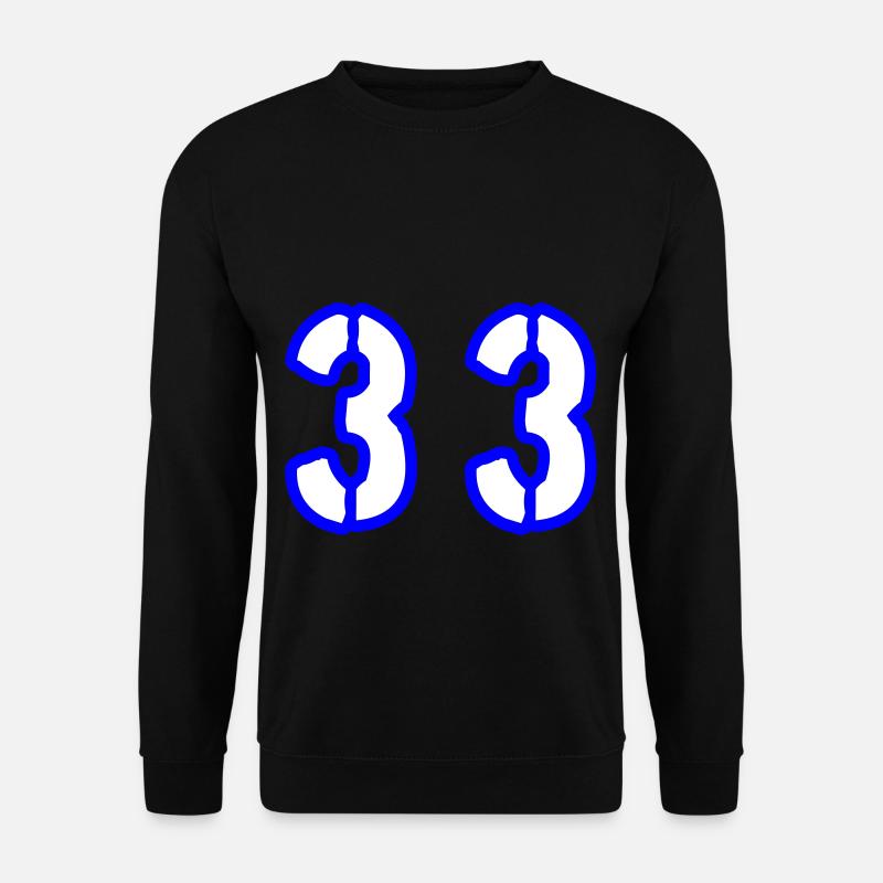 33 Zahl Symbol - Unisex Pullover - Schwarz