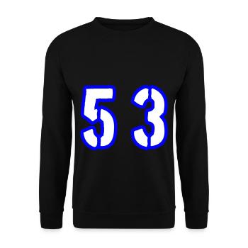 53 Number Symbol - Unisex Sweatshirt - black - Front - Alina (178cm) & Michal (187cm)