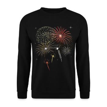 Feu d'artifice Pyro Böller compte à rebours fête du Nouvel An - Sweat-shirt Unisexe - noir - Devant - Alina (178cm) & Michal (187cm)
