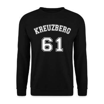 Kreuzberg 61 Berliner Bezirk Nostalgie Design - Sweat-shirt Unisexe - noir - Devant - Alina (178cm) & Michal (187cm)