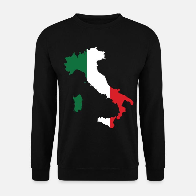 Italie Plan drapeau - Sweat-shirt Unisexe - noir