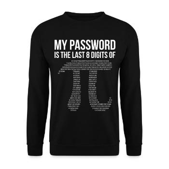 Mon mot de passe - Sweat-shirt Unisexe - noir - Devant - Alina (178cm) & Michal (187cm)