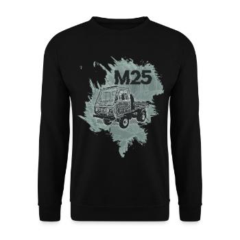 Multivoiture M25 - Sweat-shirt Unisexe - noir - Devant - Alina (178cm) & Michal (187cm)