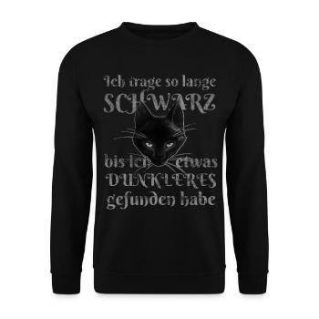 Alchemy England Schwarze Katze Lustiger Spruch - Sweat-shirt Unisexe - noir - Devant - Alina (178cm) & Michal (187cm)