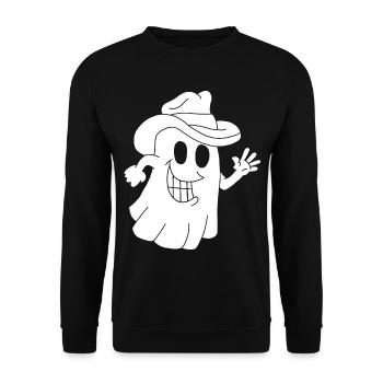 Cowboy Ghost - Unisex Sweatshirt - black - Front - Alina (178cm) & Michal (187cm)