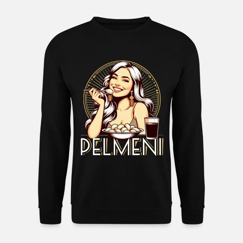 Pelmeni lecker Geschenk - Unisex Pullover - Schwarz